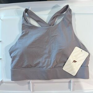 Fabletics Ella high-impact high neck sports bra in lavender size small